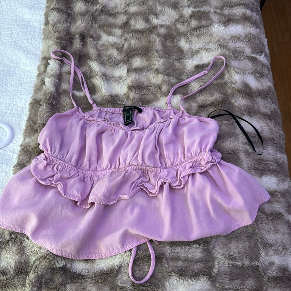 pink flowy tank top